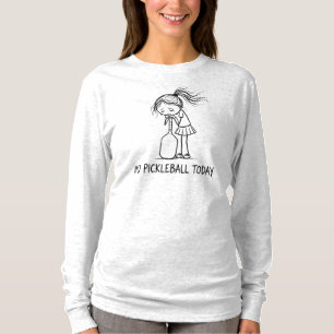 Camiseta Sem Pickleball Hoje Mulher Jogadora Engraçada e Tr