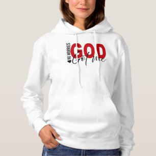 Camiseta Sem Preocupações – Segurança Divina em Vermelho e 
