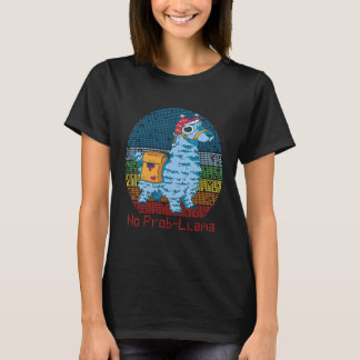 Camiseta Sem Prob Lama Alpaca Retro Vintage para Animais