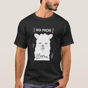 Camiseta Sem Prob Lama Cute Engraçado Sem Drama Alpaca Lamm