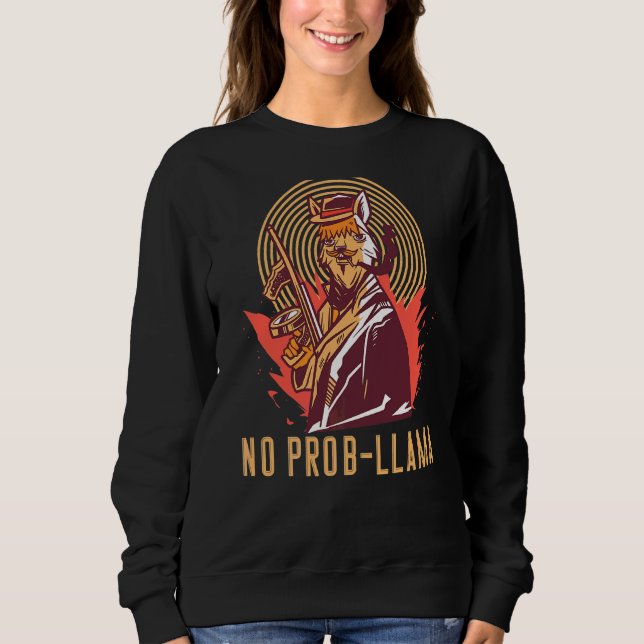Camiseta Sem Prob Llama Animal Cute Mafia Llama (Frente)