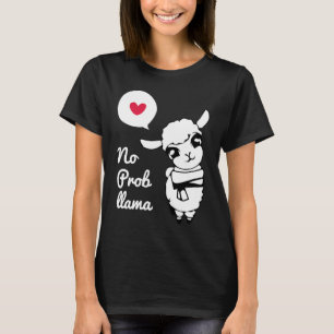 Camiseta Sem Prob Llama Cute Llama e Alpaca