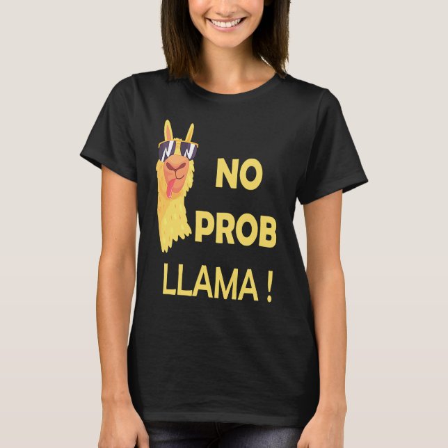 Camiseta Sem Prob Llama Cute Llama e Alpaca (Frente)