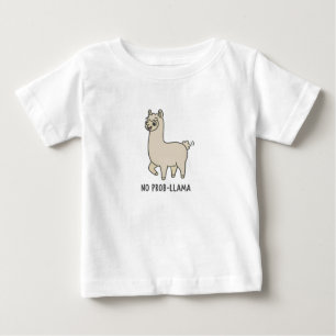 Camiseta "Sem Prob-Llama" Desenho Fofo - Vibrações Relaxant