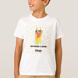 Camiseta Sem Prob-Llama Engraçado Llama com Estrelas