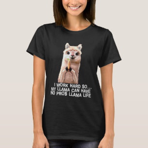 Camiseta Sem Prob LLAma Fofo Alpaca Llama Sem Drama Como Se