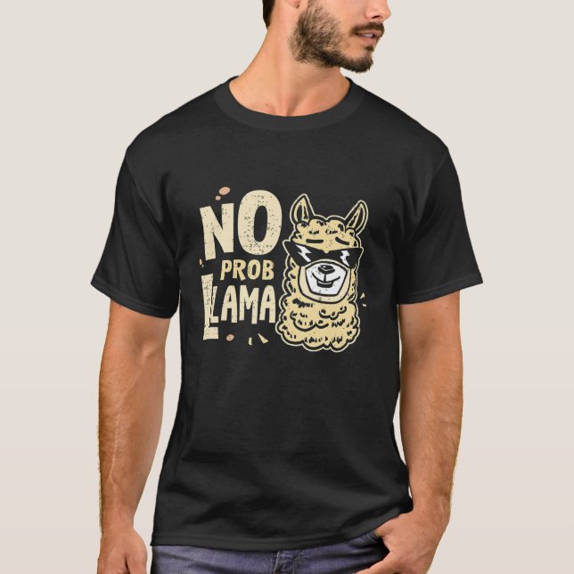Camiseta Sem Problema Lhama Fofa (Frente)