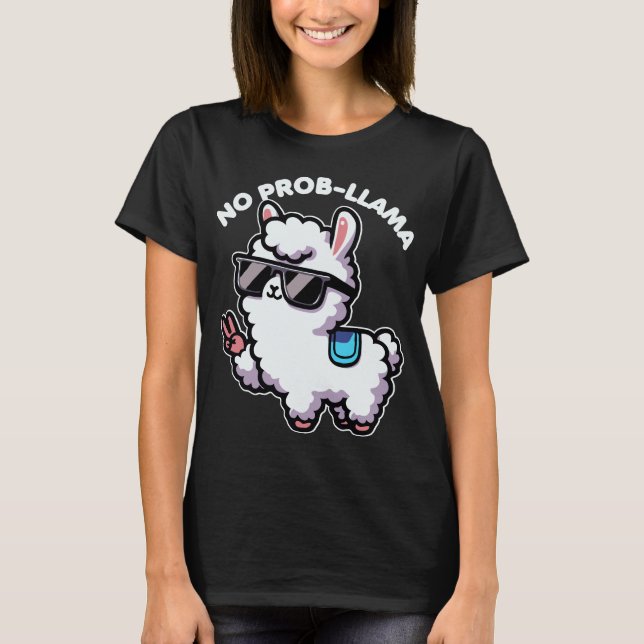 Camiseta Sem Problema, Llama Lover Pun (Frente)
