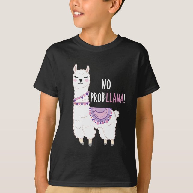Camiseta Sem Problemas Llama (Frente)
