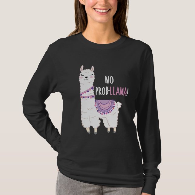 Camiseta Sem Problemas Llama (Frente)