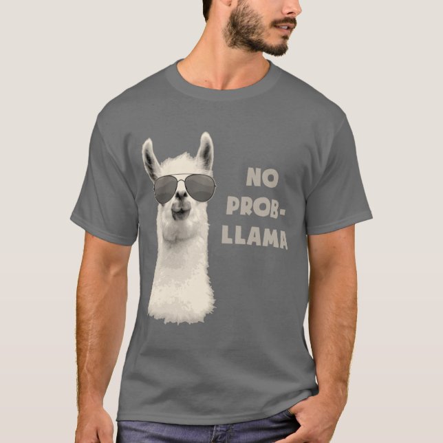 Camiseta Sem problemas Llama (Frente)