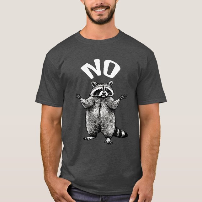 Camiseta Sem Raccoon Engraçado (Frente)