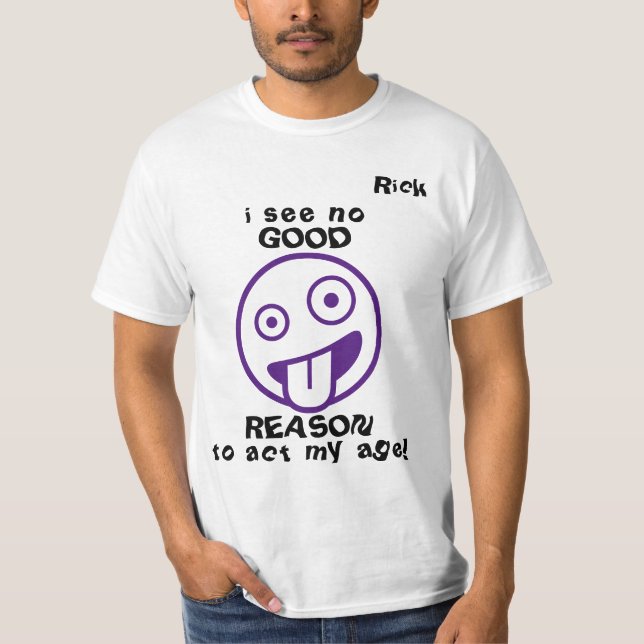 Camiseta "..sem razão..." Homens Personalizáveis Emoji (Frente)