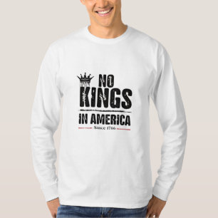 Camiseta Sem Reis na América Anti-Trump Americana Patriótic
