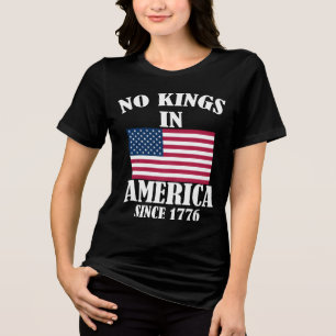 Camiseta Sem Reis na América desde 1776 Bandeira Patriótica