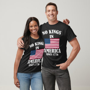 Camiseta Sem Reis na América desde 1776 Bandeira Patriótica