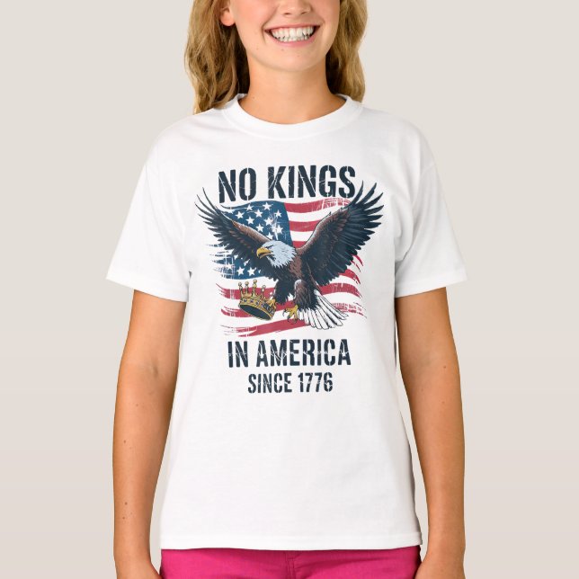 Camiseta Sem Reis Na América Desde 1776 Sem Reis (Frente)