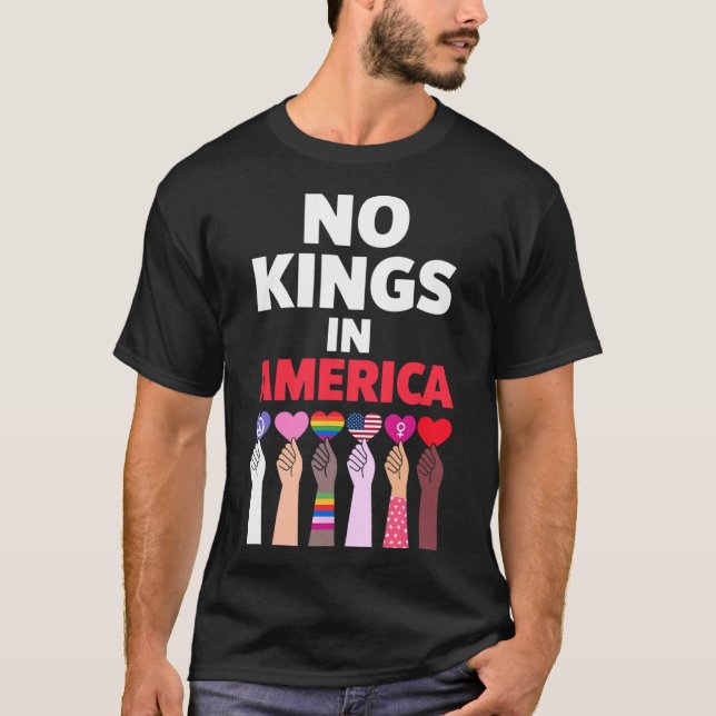 Camiseta Sem Reis Na América Desde 1776 Sinal De Protesto (Frente)