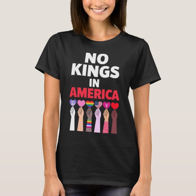 Camiseta Sem Reis Na América Desde 1776 Sinal De Protesto (Frente)