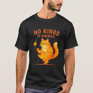Camiseta Sem Reis na América Desenho de Gato Político Patr