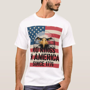 Camiseta Sem Reis na América Impressão de Bandeira da Águia
