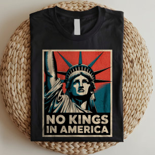 Camiseta Sem reis na Estátua da Liberdade Anti-Trump na Amé