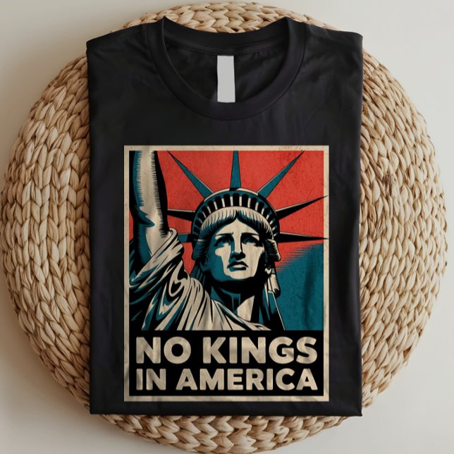 Camiseta Sem reis na Estátua da Liberdade Anti-Trump na Amé (Criador carregado)