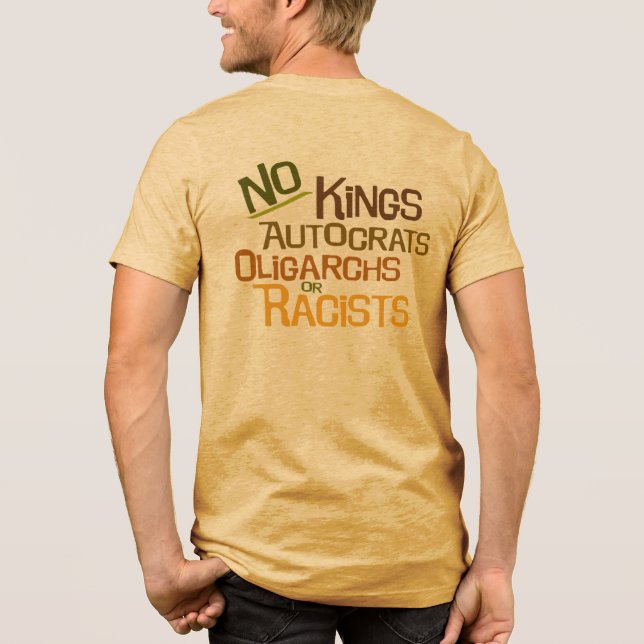 Camiseta Sem Reis — Tee Do Pescoço-Da-Tripulação Masculina (Verso)