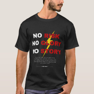 Camiseta Sem Risco Sem Glória Sem História Lâmpada Motivaci