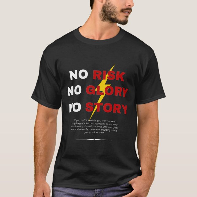 Camiseta Sem Risco Sem Glória Sem História Lâmpada Motivaci (Frente)