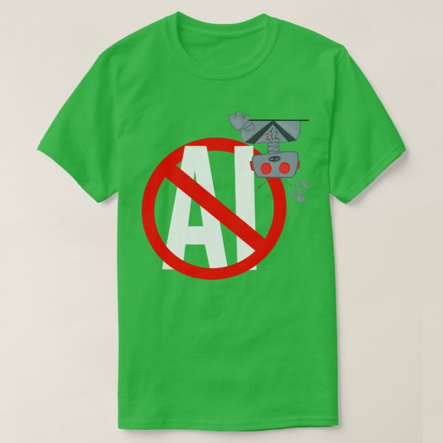Camiseta Sem Robô AI (Frente do Design)