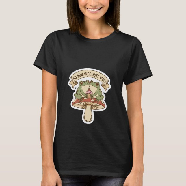 Camiseta Sem Romance, Apenas Vibes | Núcleo de Cogumelo de  (Frente)