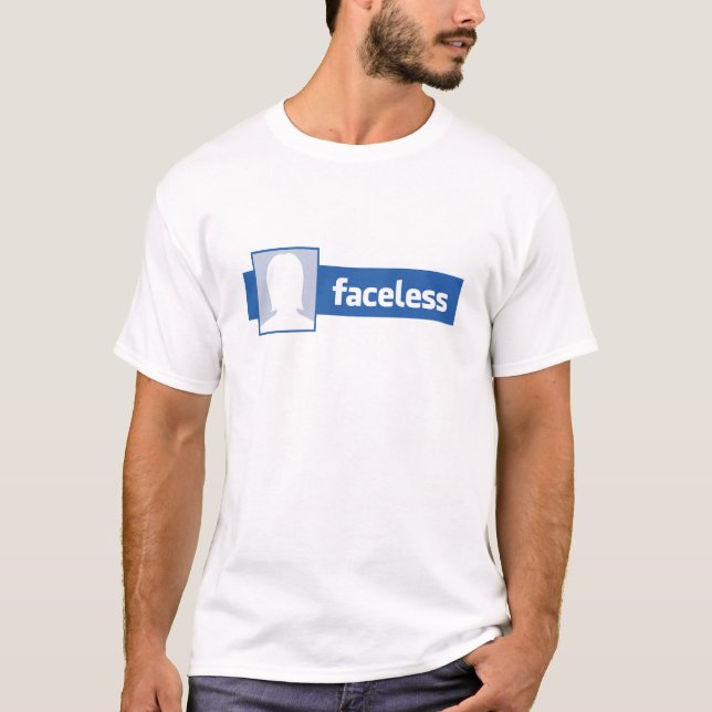 Camiseta Sem rosto - Mídia antissocial (Frente)