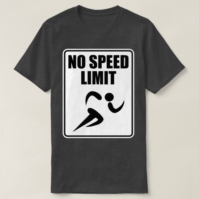 Camiseta Sem Runner de Limite de Velocidade (Frente do Design)