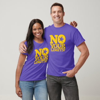 Camiseta Sem Seus Limites! Texto Dourado