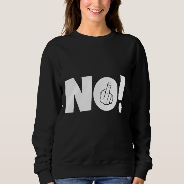 Camiseta Sem sinal de dedo médio, declaração provocatória (Frente)