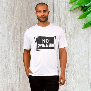 Camiseta Sem Sinal de Nadação Negrito e Branco