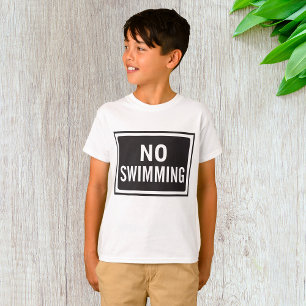 Camiseta Sem Sinal de Nadação Negrito e Branco