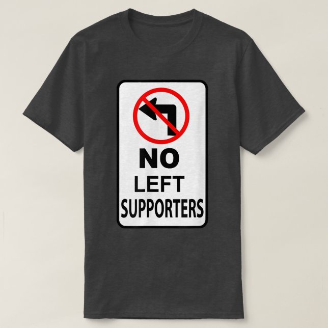 Camiseta Sem Sinal de Suporte à Esquerda Conservador Republ (Frente do Design)