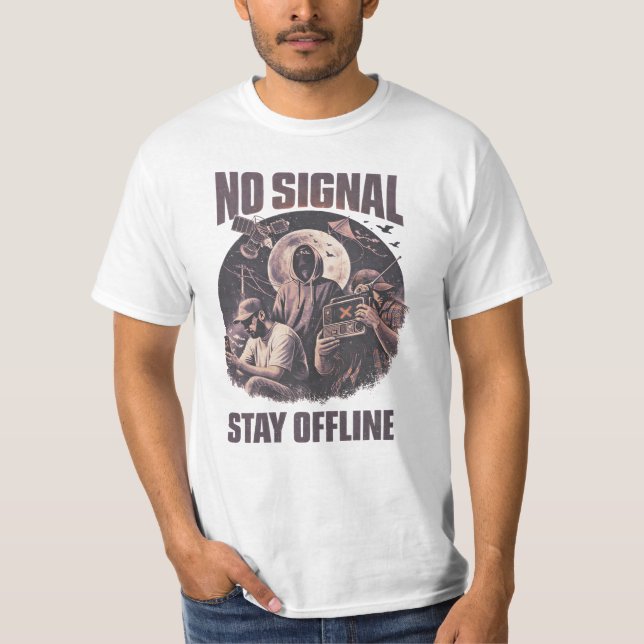 CAMISETA SEM SINAL – PERMANEÇA OFFLINE (Frente)