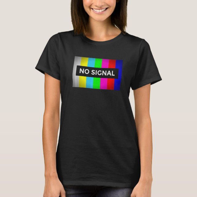 Camiseta Sem sinal Tela de teste do Nerd retrorreflector TV (Frente)