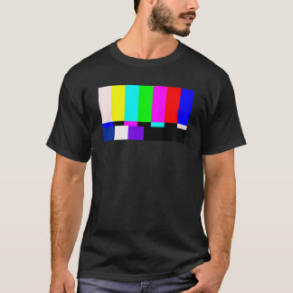 Camiseta Sem sinal Teste de Bares de cor de tela de televis