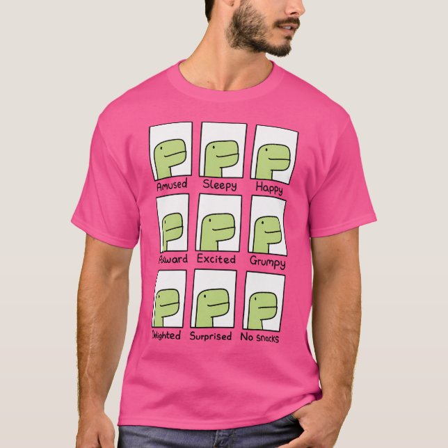 Camiseta Sem Snacks Timmy T-Rex (Frente)