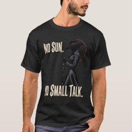 Camiseta Sem Sol Sem Conversa Fi Silhueta Gótica Minimalist
