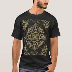 Camiseta Sem soldadura, vintagem, design botânico.
