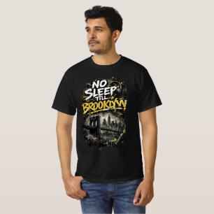 Camiseta Sem Sono Até Brooklyn – Roupas Urbanas de Rua com