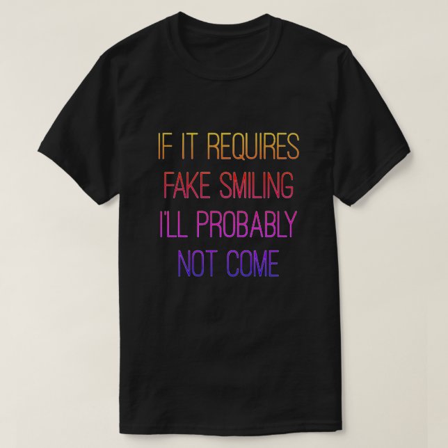 Camiseta Sem Sorriso Falso (Frente do Design)