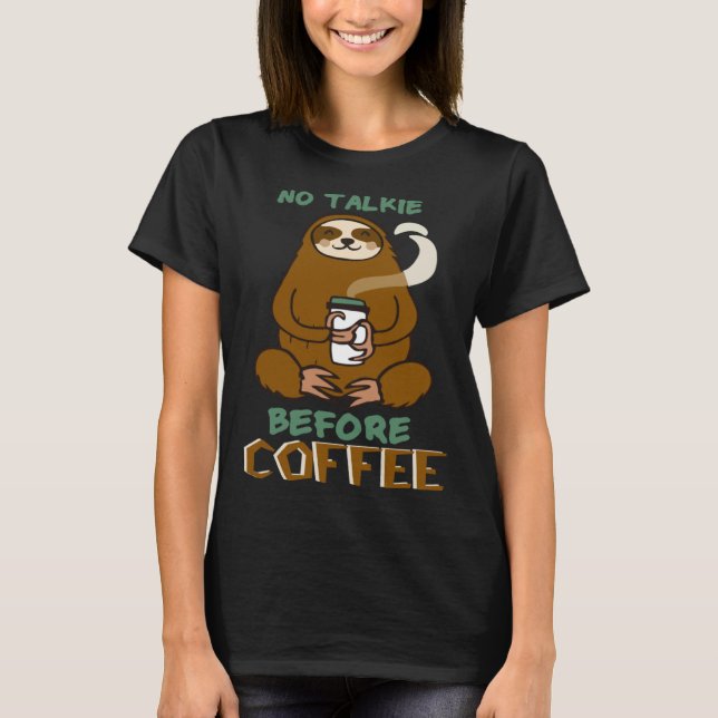 Camiseta Sem Talkantes Do Café Eu Adoro Café Lama (Frente)