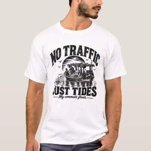 Camiseta Sem Tráfego, Apenas Marés Black Ink