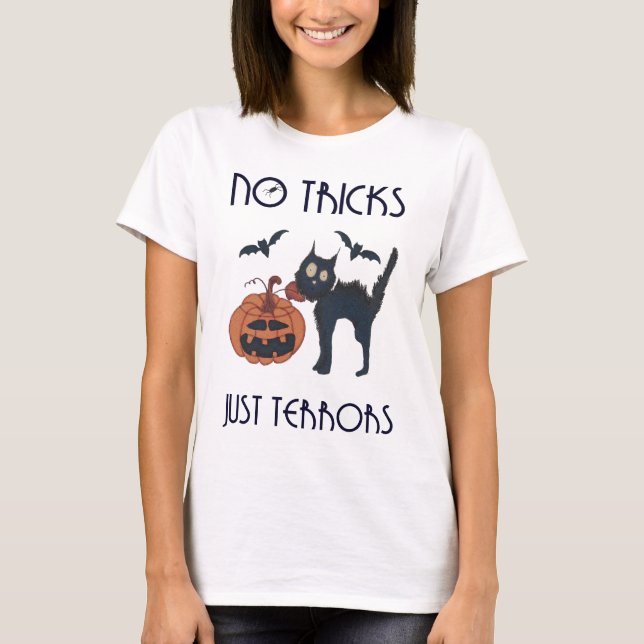 Camiseta Sem truques apenas terrores (Frente)